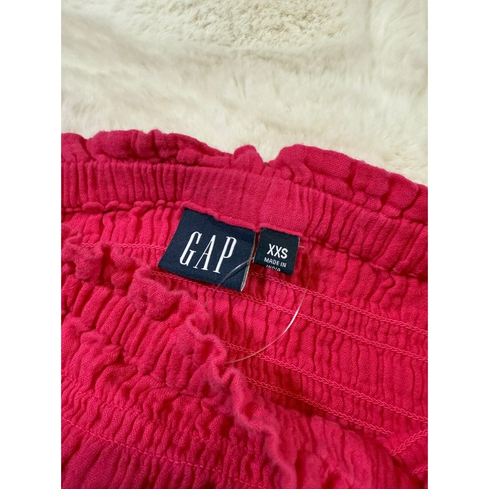 GAP‎ Tiered  Maxi Skirt XXS Fuchsia Pink Smocked Boho Summer Fairycore Festival - Picture 4 of 7